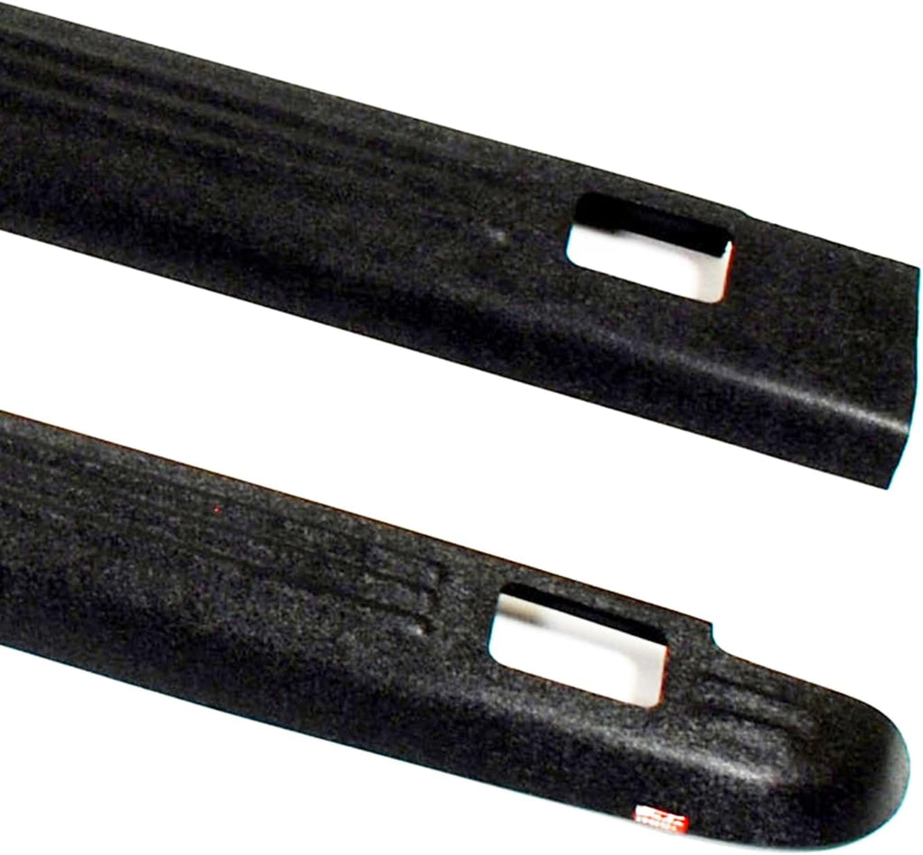Black Ribbed Truck Bed Rail Caps Set of 2 T4184