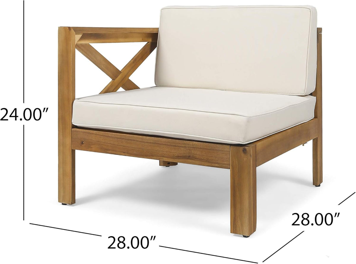 Acacia Wood 5 Piece Sofa Set Q98976