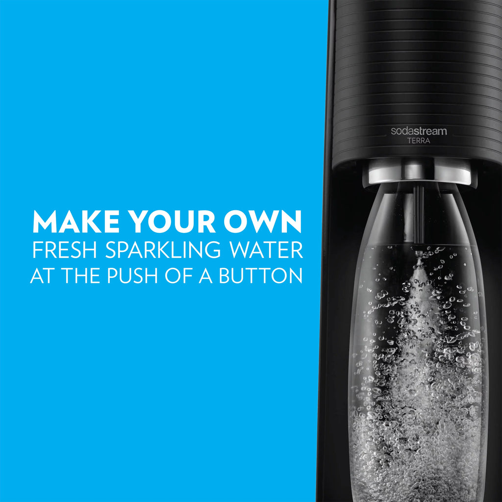 Sparkling Water Maker Bundle with CO2, 2 Bottles and 2 bubly Drops Flavoring H9606