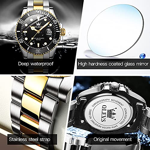 Stainless Steel Analog Quartz Watch with Day I835