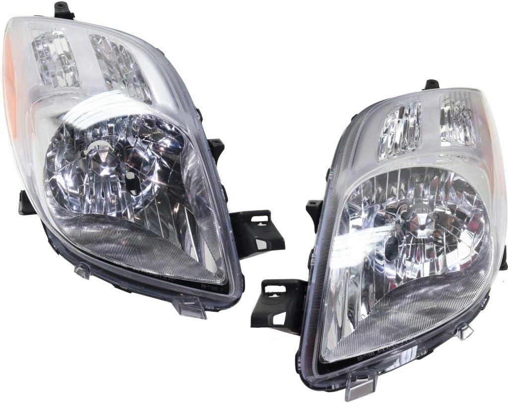 2007 2008 Toyota Yaris Headlight Assembly Driver and Passenger Side Hatchback E63926