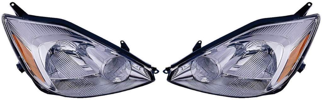 Headlight Assembly Pair for Toyota Sienna 2004 2005 with Bulbs X128