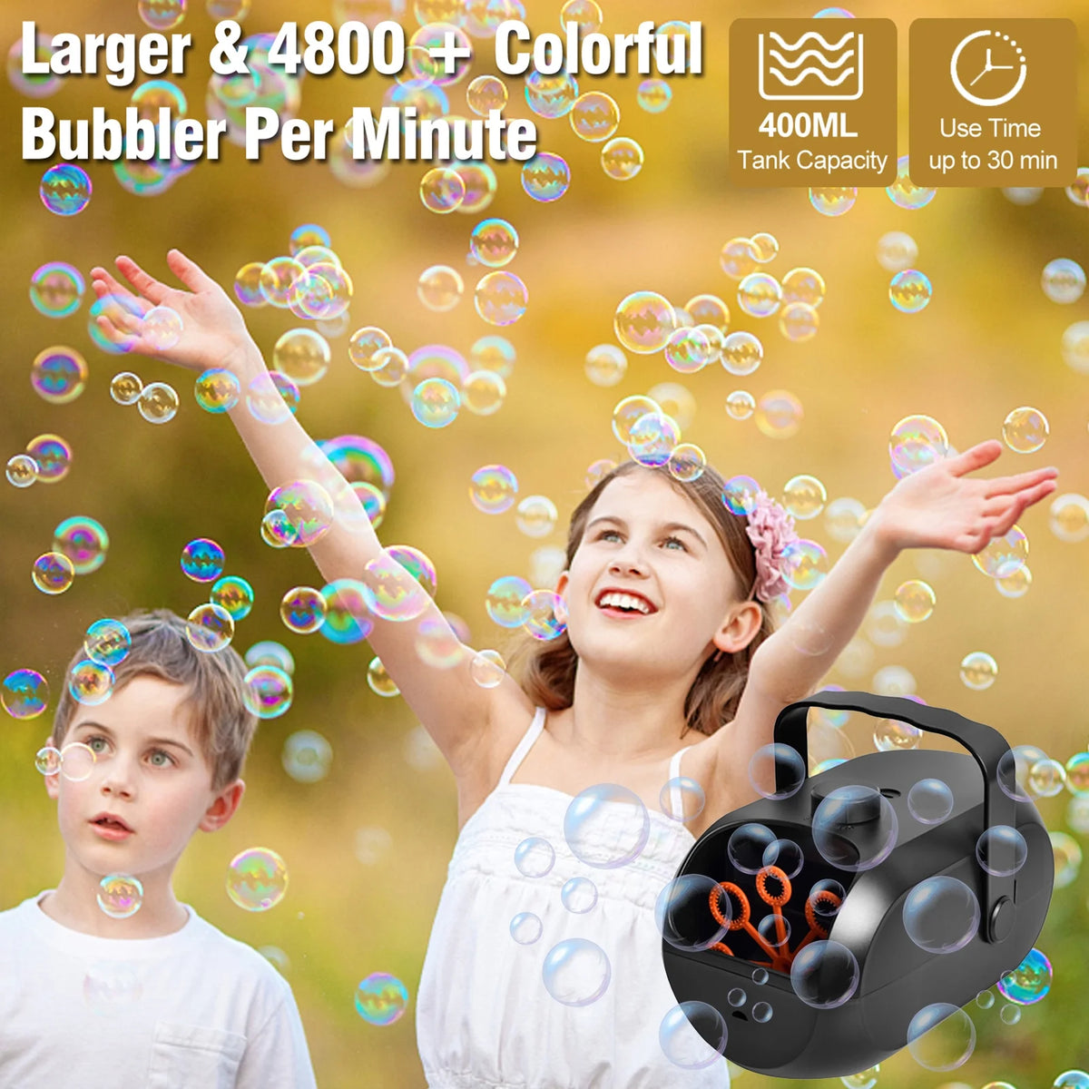 Portable Rechargeable Bubble Machine U374478