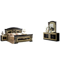 Black & Gold Queen Size Bedroom Set G969