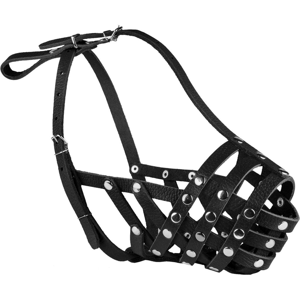 Dog Muzzle Genuine Leather N454445