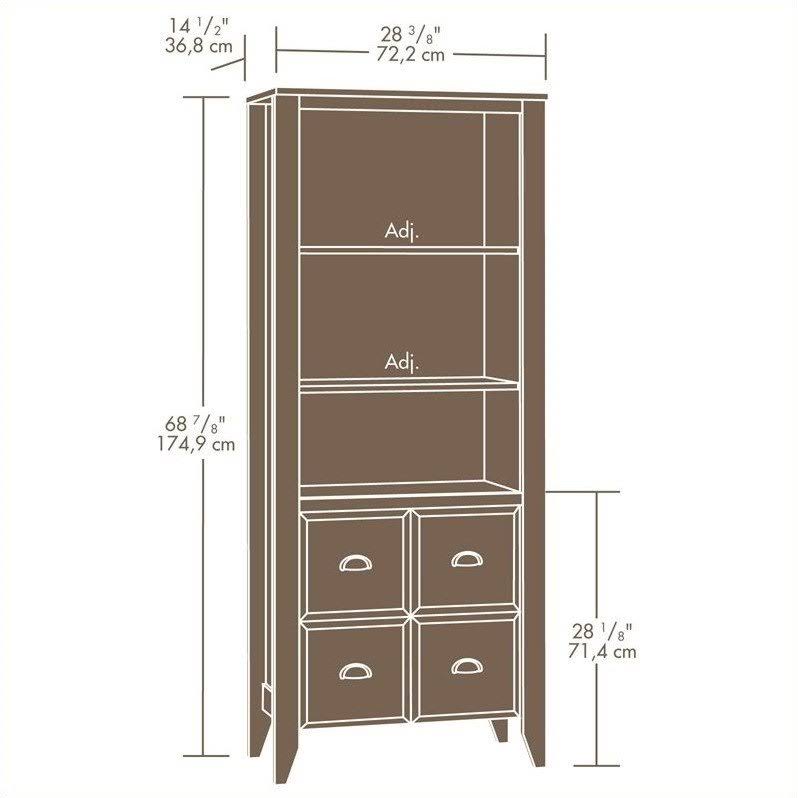 Library with Doors Jamocha Wood S1263