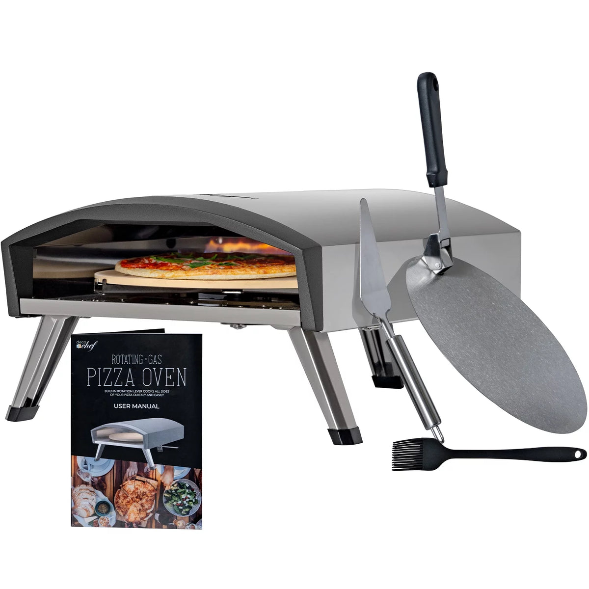Portable Gas Pizza Oven with Baking Stone C471433