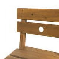 Acacia Wood Backed Barstools, Set of 4 F670795