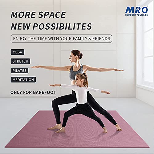 Large 72"x 48"x 9mm Non-Slip Yoga Mat Black H980688