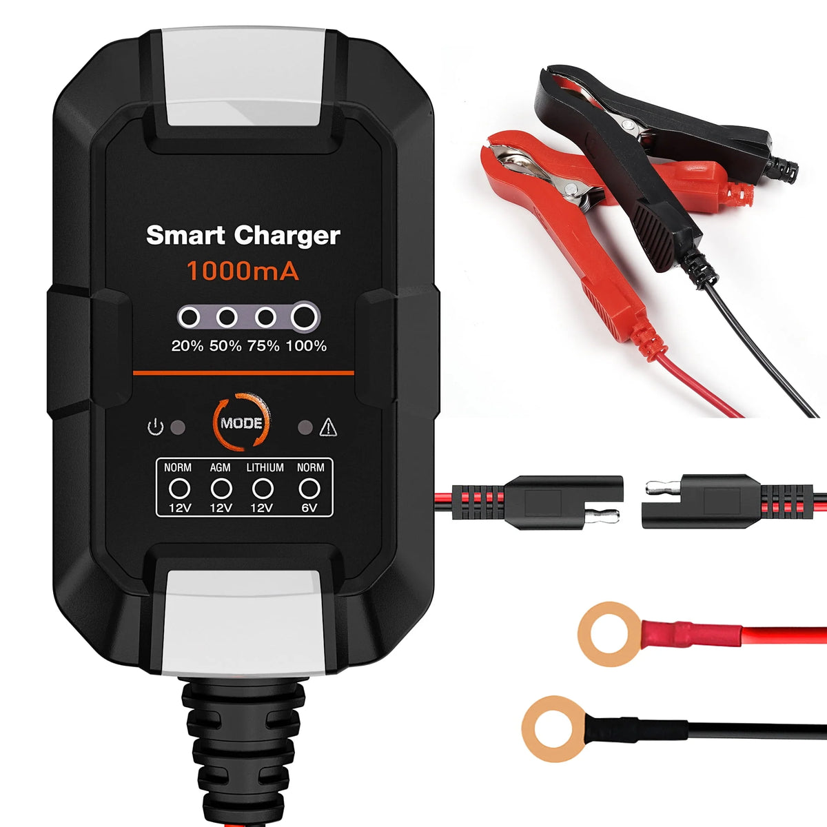 6V/12V 1A Trickle Charger Battery Maintainer I297