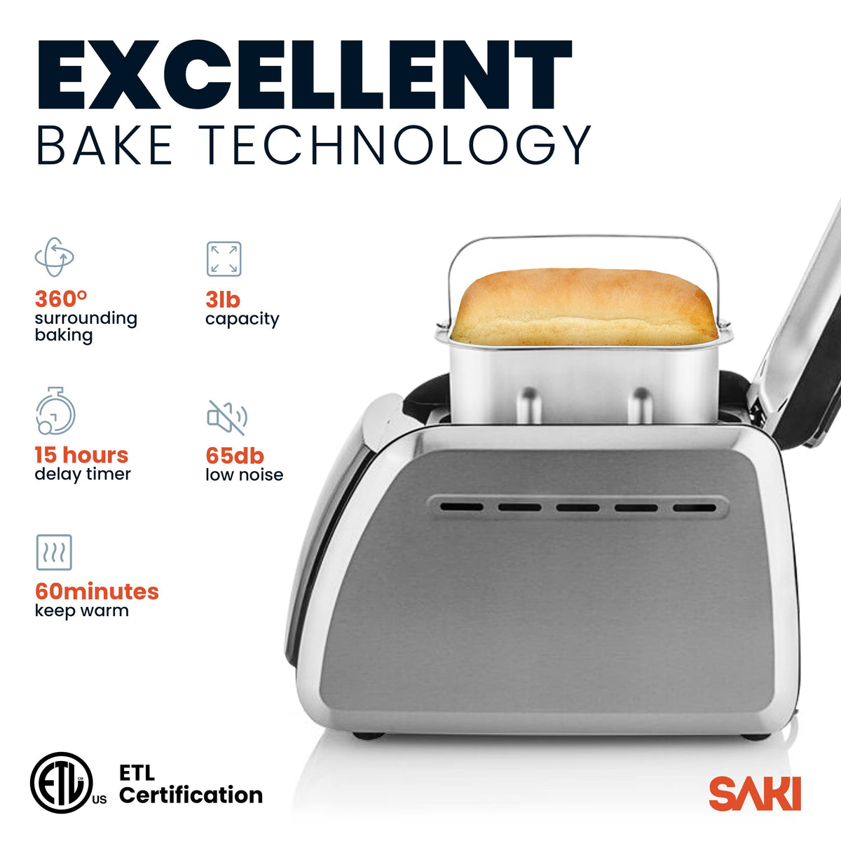 12 In 1 Programmable Bread Maker With Nonstick Pan, 3.3 LBS Capacity P6547