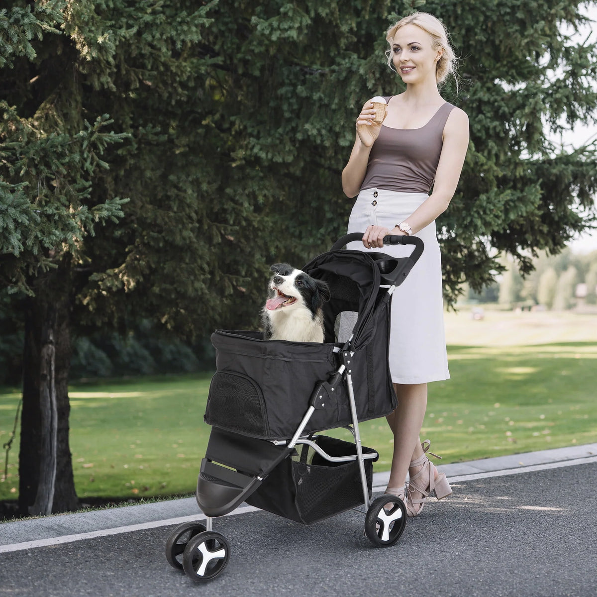 3-Wheel Pet Dog Travel Stroller O392