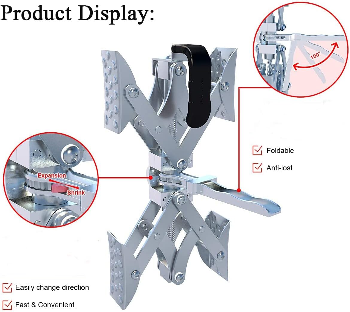 X-Shaped Wheel Chock Stabilizer with Integrated Wrench, 2 Sets H828