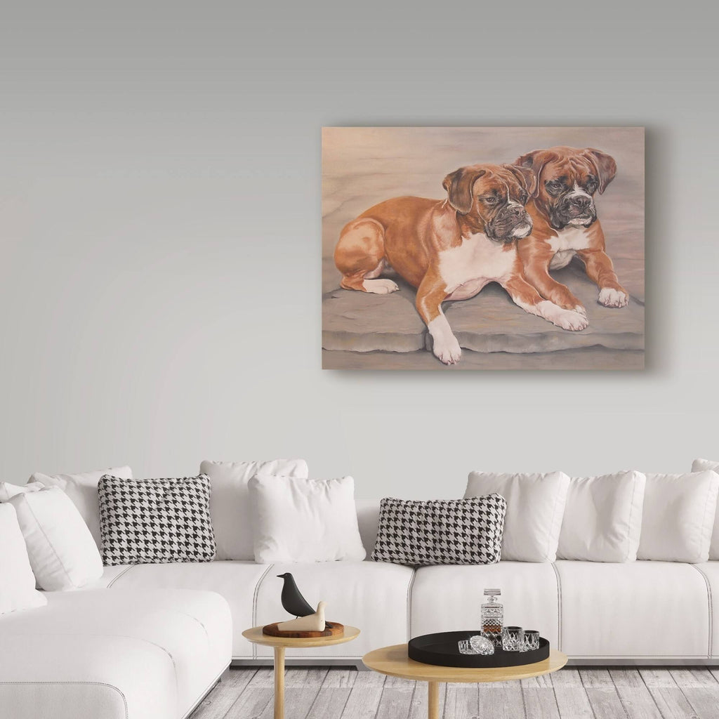 Two Boxer Dogs Canvas Art F6736