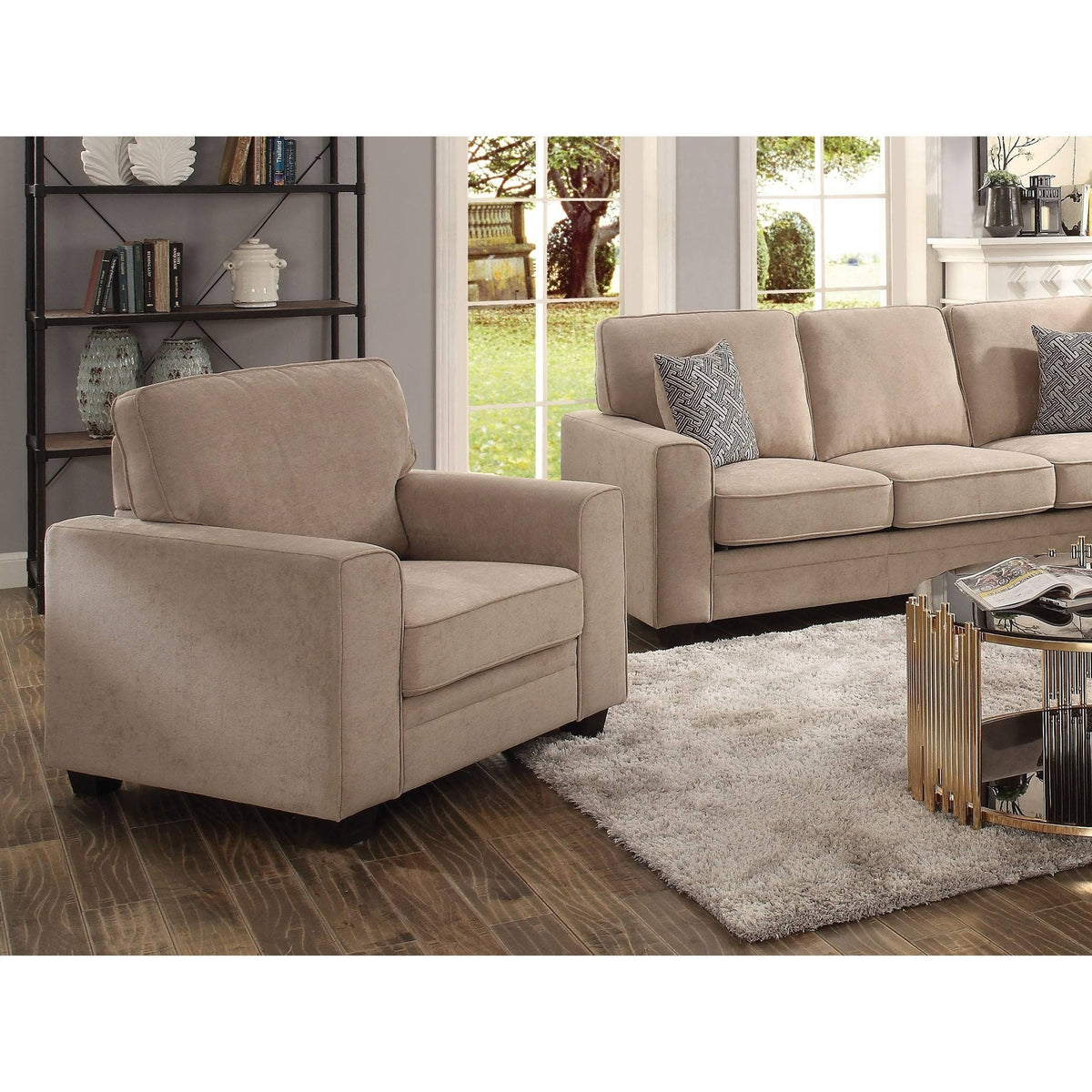 Khaki Fabric Chair S33245