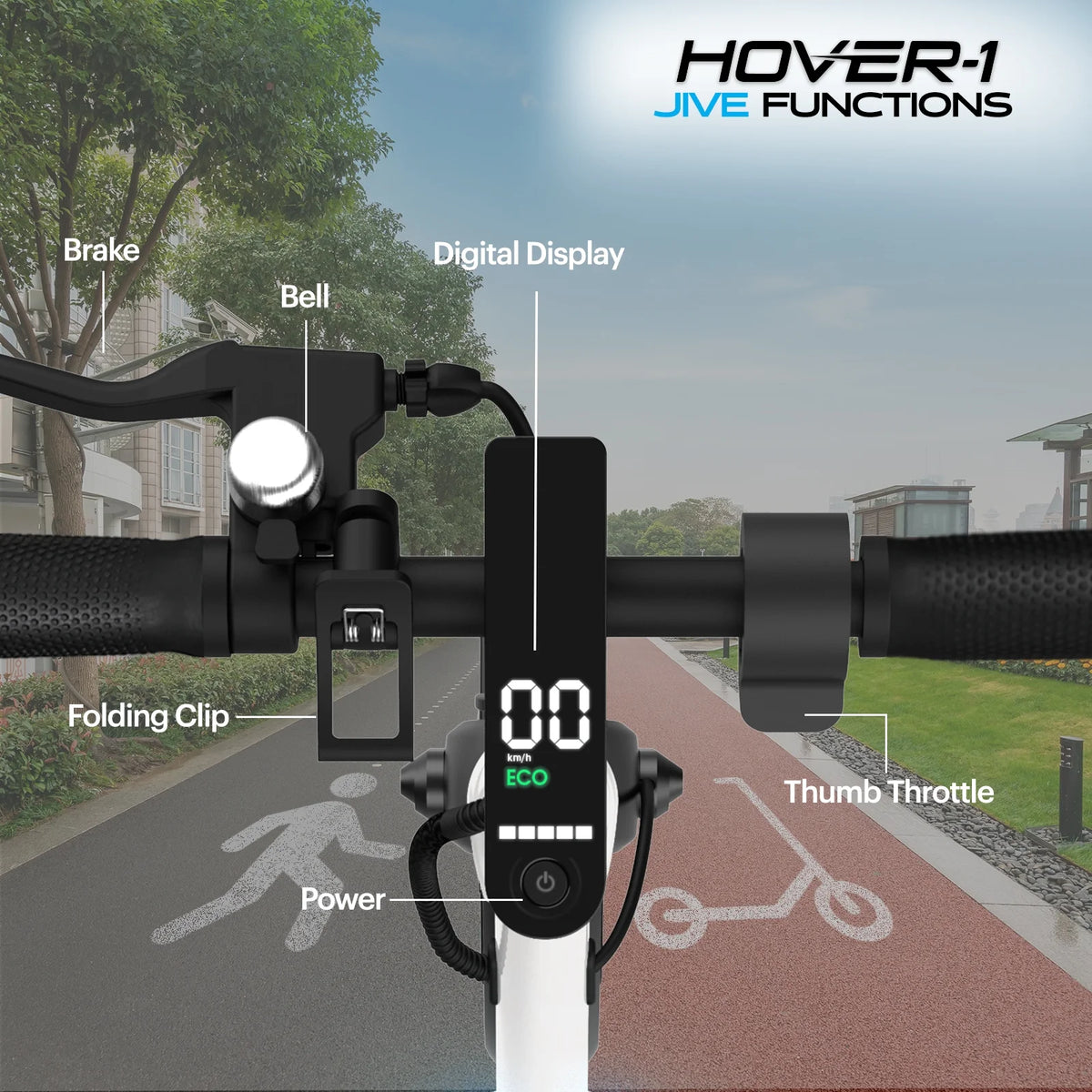White 8.5 in Wheels Self Balancing Folding Electric Scooter L128