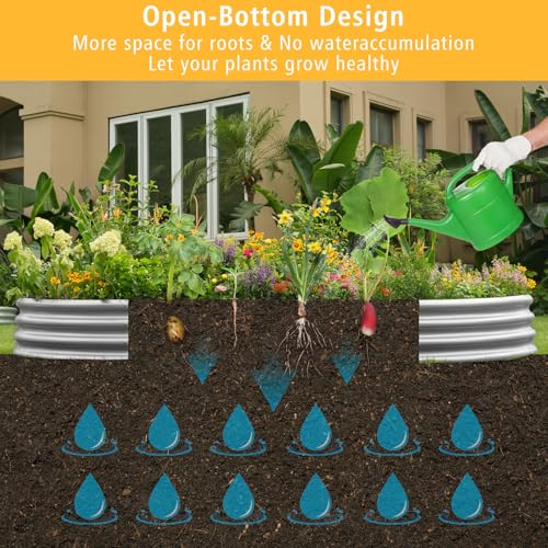 Galvanized Steel Raised Garden Bed Kit 2X2X1FT U344315