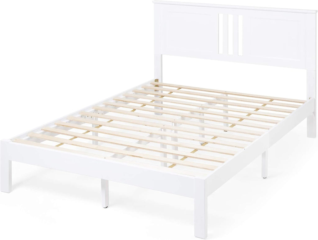 Gray Acacia Wood Queen Bed Platform N497