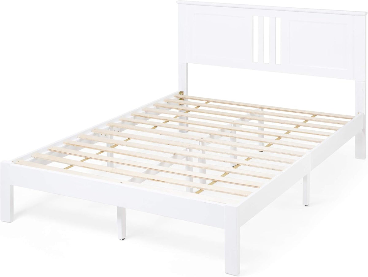 Gray Acacia Wood Queen Bed Platform N497