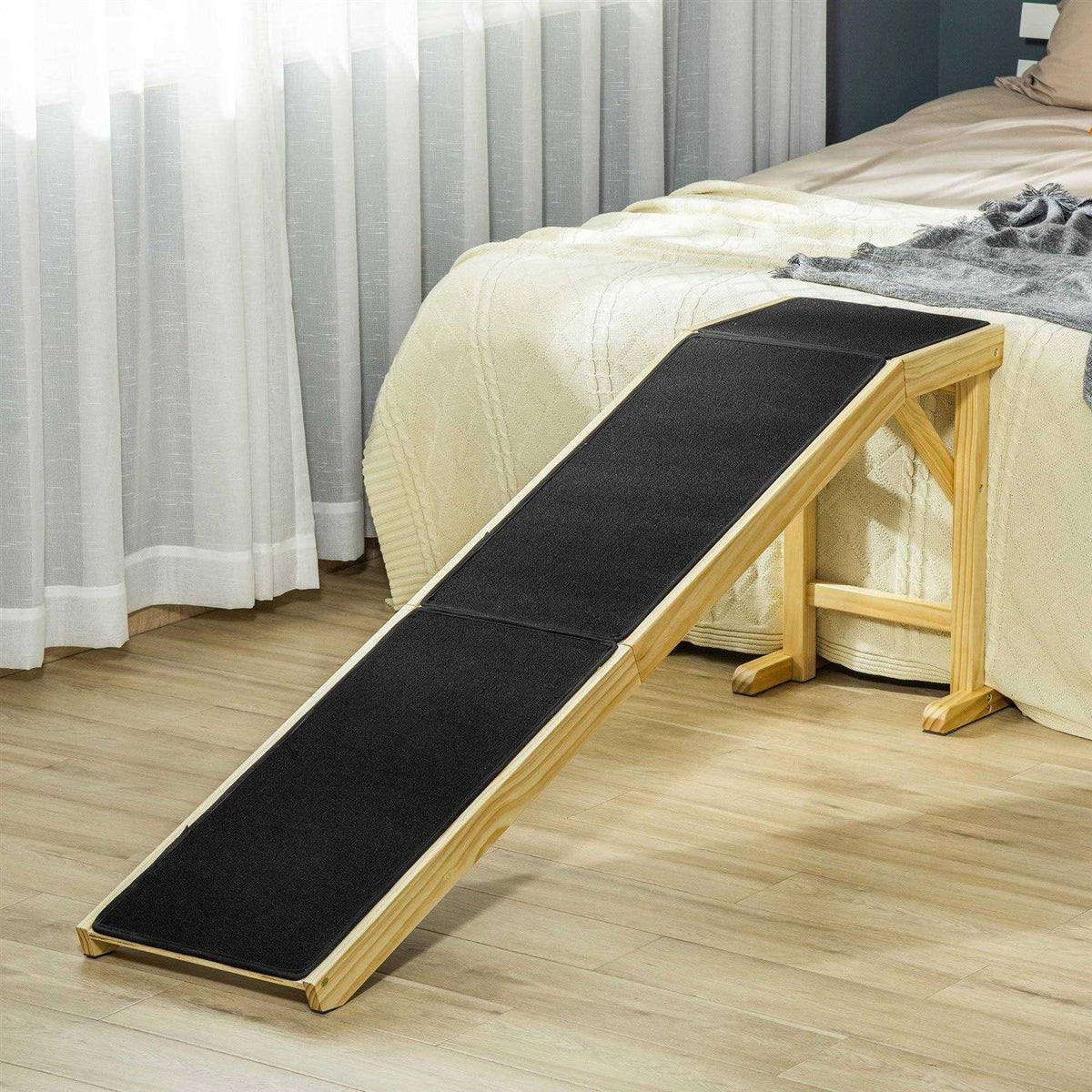 Dog Bed Ramp with Non-Slip Carpet N141