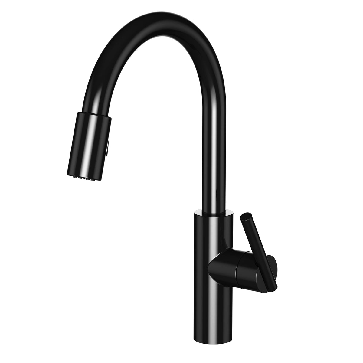 Gloss Black Pull-Down Kitchen Faucet T90367