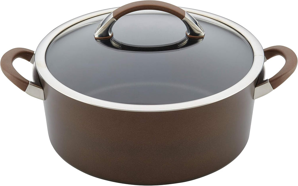Hard Anodized Nonstick Casserole Dish with Lid - 7 Quart, Chocolate K919958