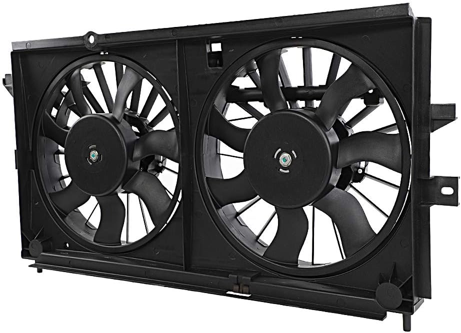Radiator Cooling Dual Fan Assembly for 2000-2003 Chevrolet Impala Monte V6 3.4L 3.8L W487