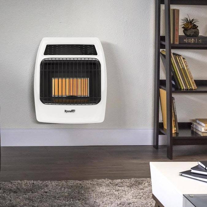 White Wall or Floor Mount Indoor Natural Gas or Liquid Propane Vent-Free Convection Heater G44476