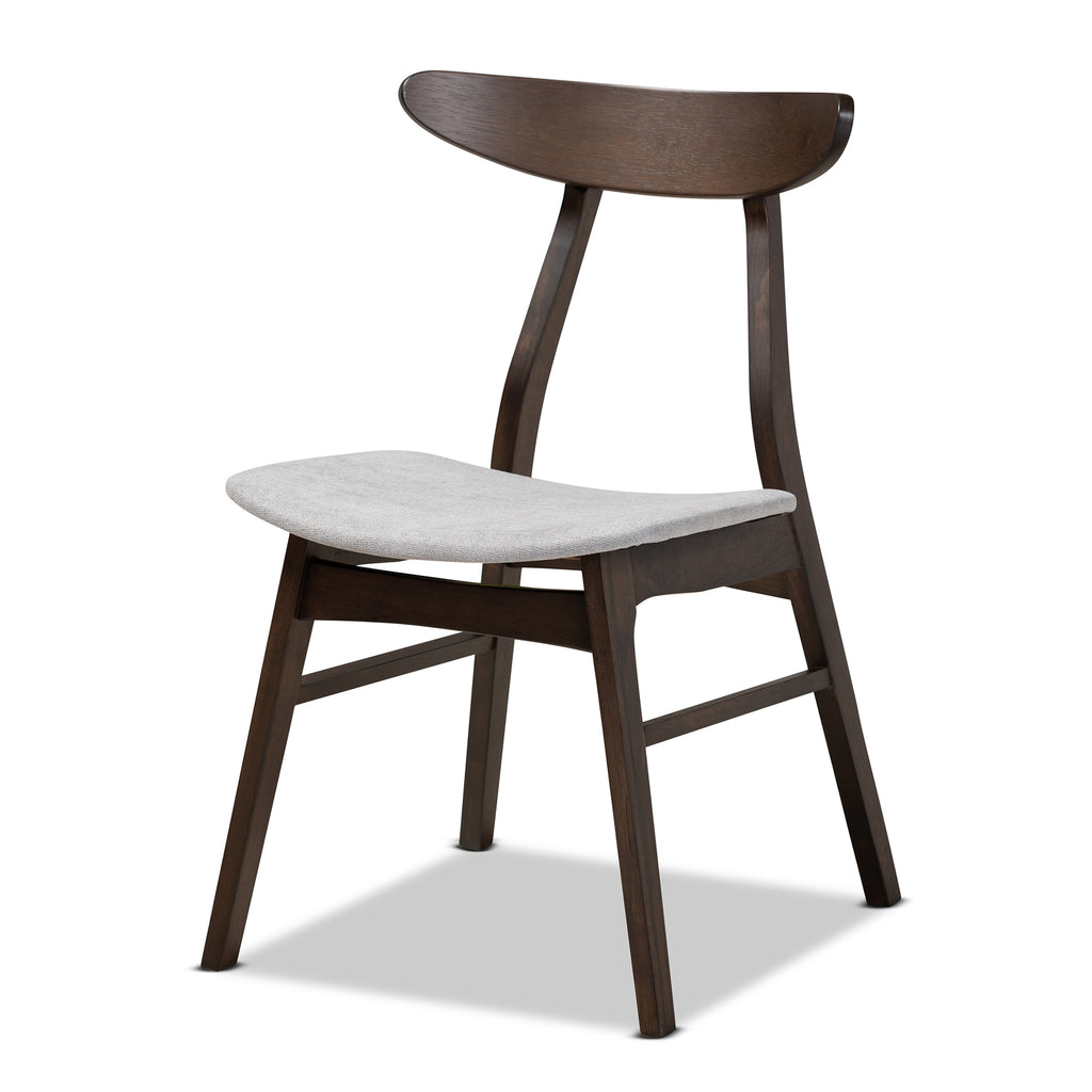 5-Piece Light Grey Fabric Wood Dining Set H39575