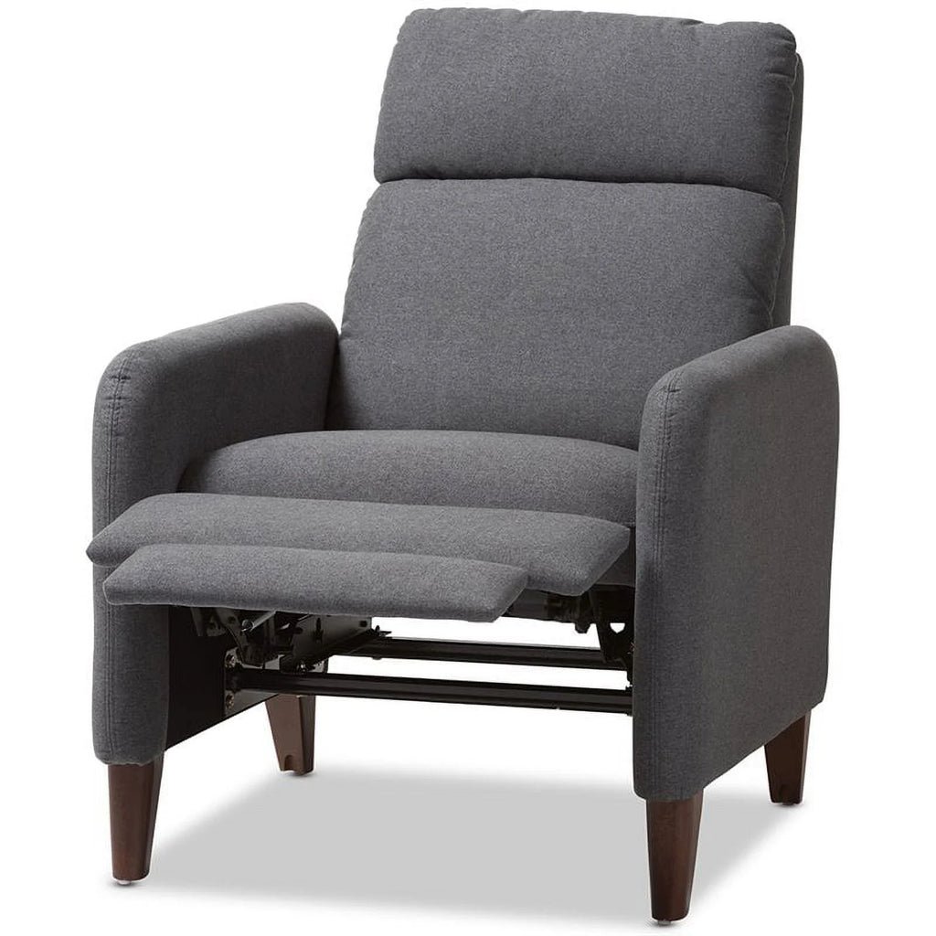 Gray and Walnut Recliner G88853