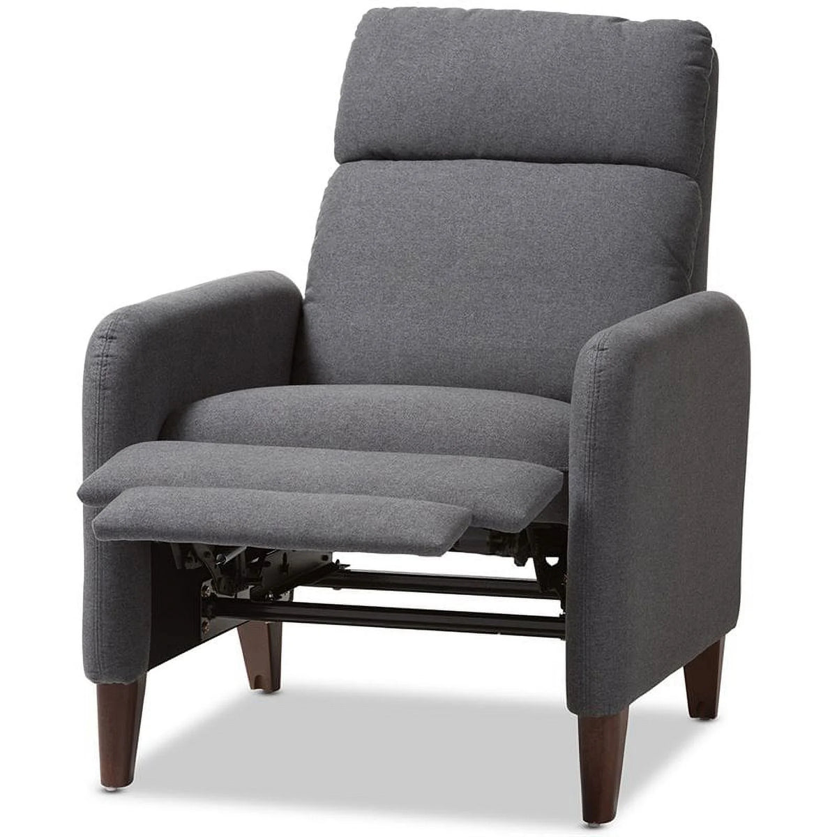 Gray and Walnut Recliner G88853