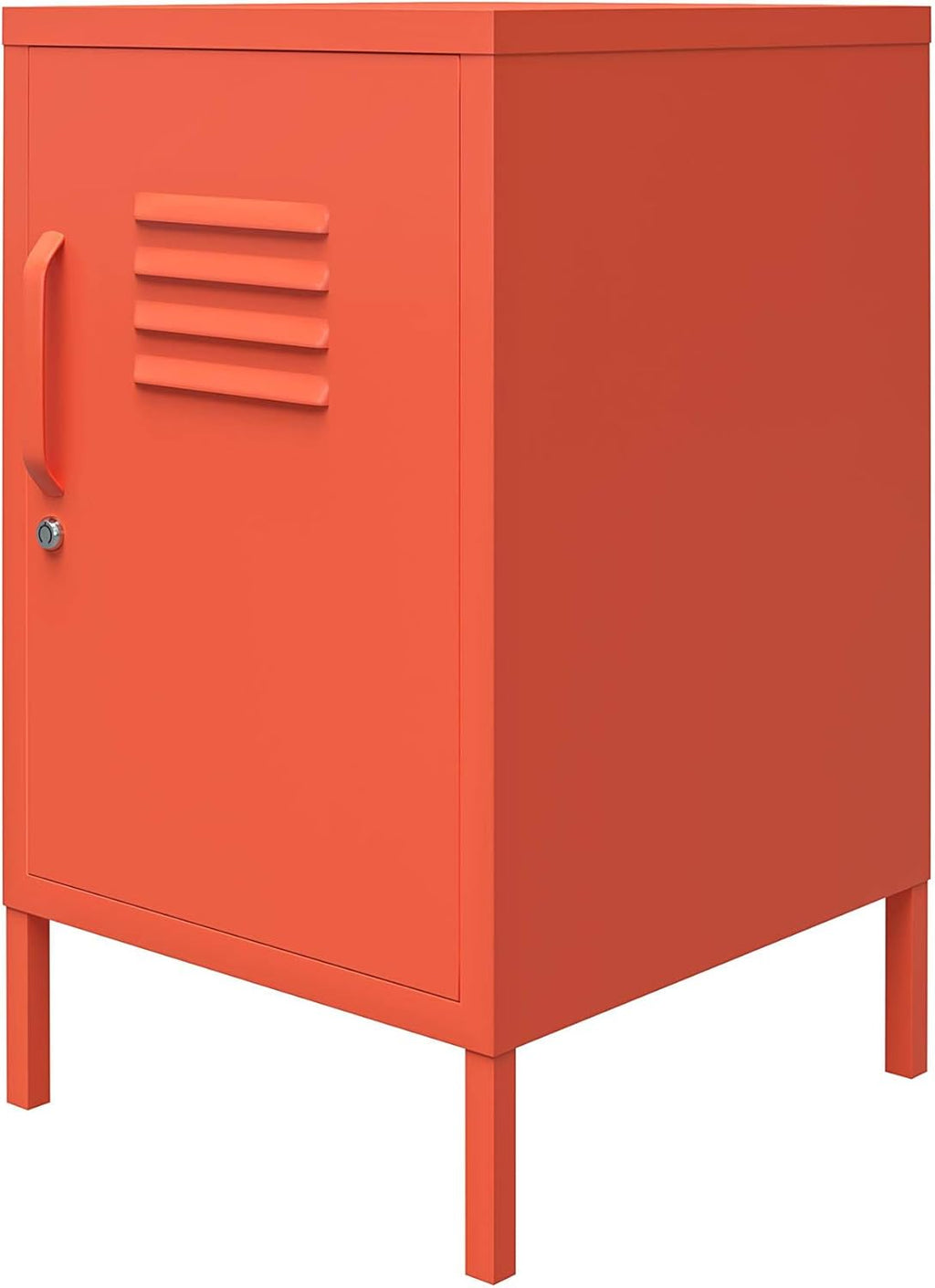 Orange Metal Locker End Table A813921