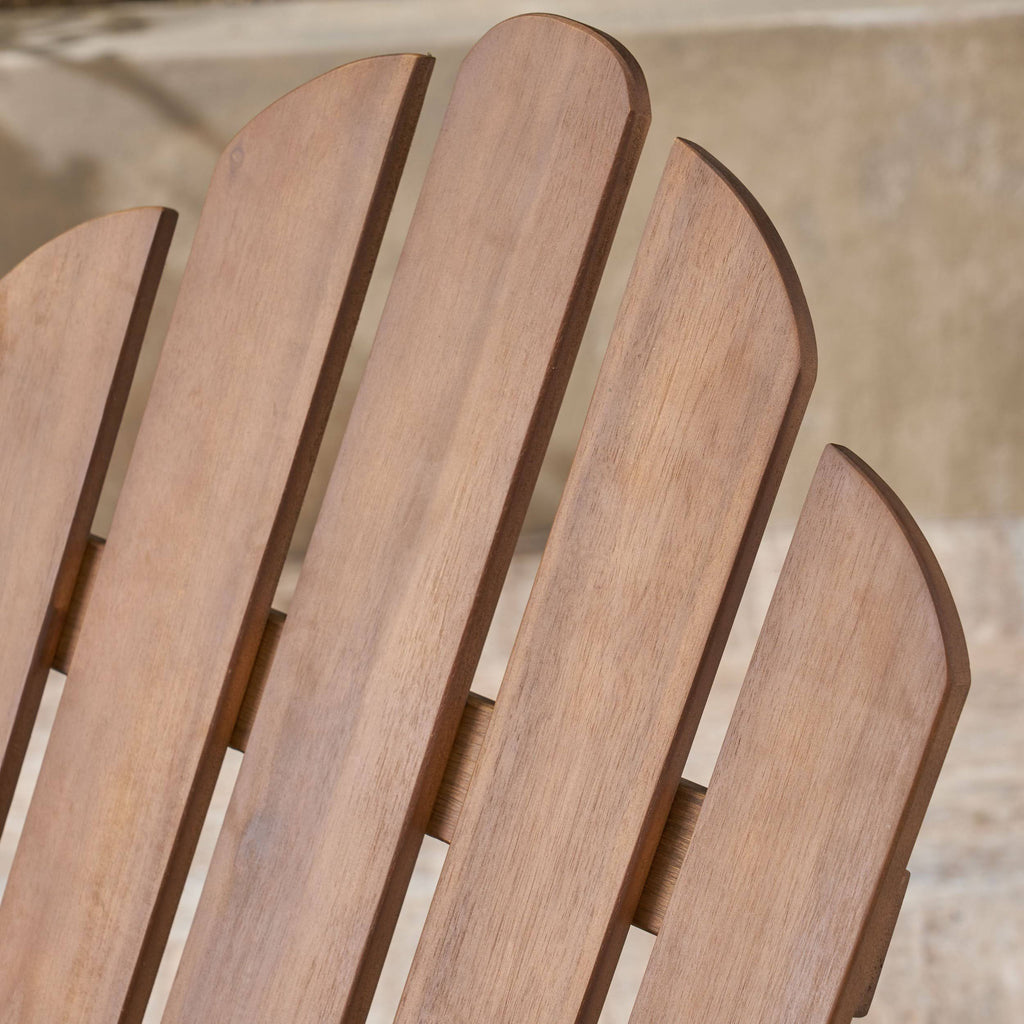 White Finish Acacia Wood Adirondack Chair P6722