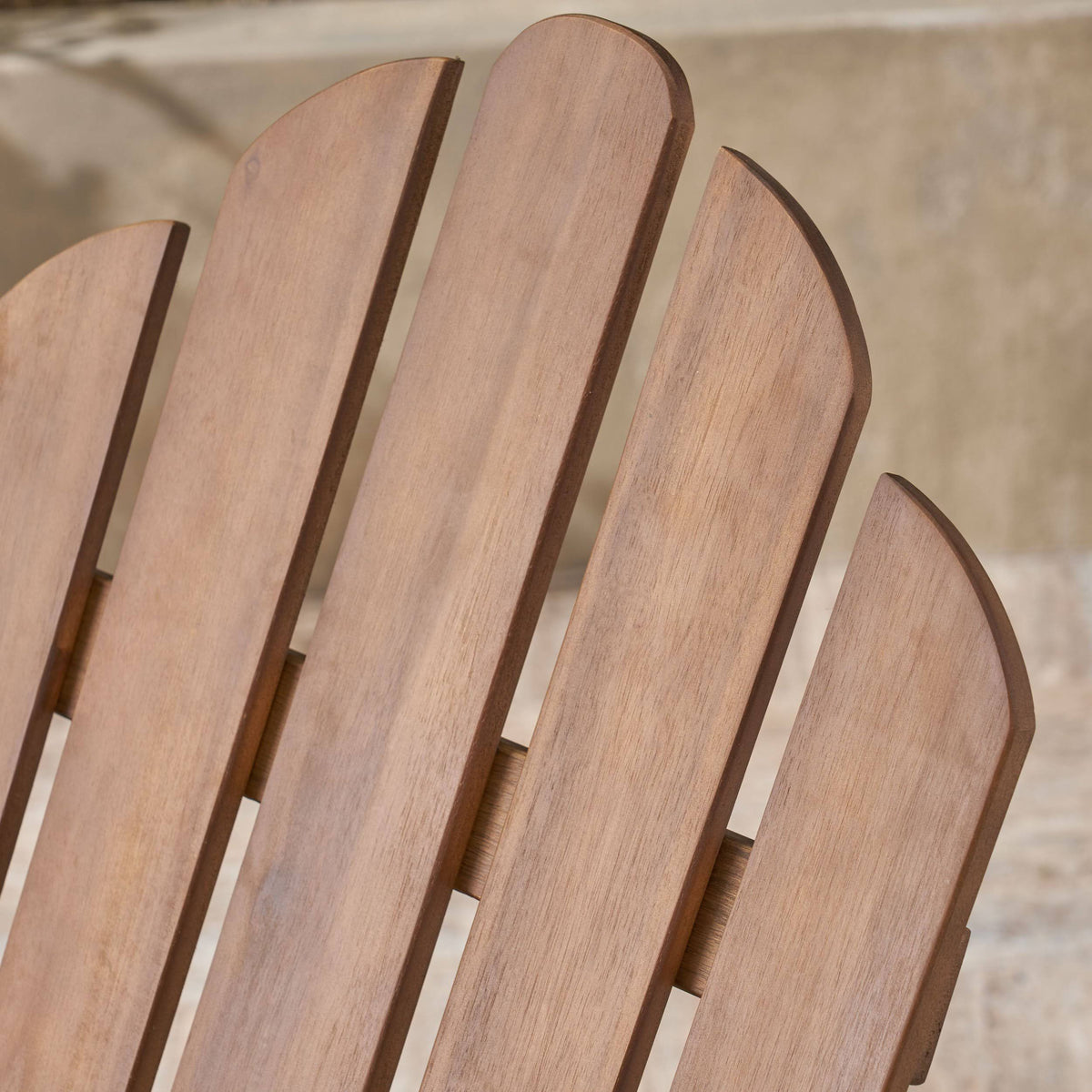 White Finish Acacia Wood Adirondack Chair P6722