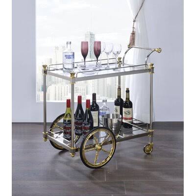 Kitchen Cart with Glass Top Y220780