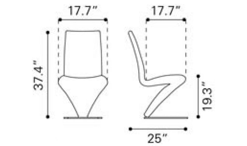 White Dining Chair (Set of 2) E150