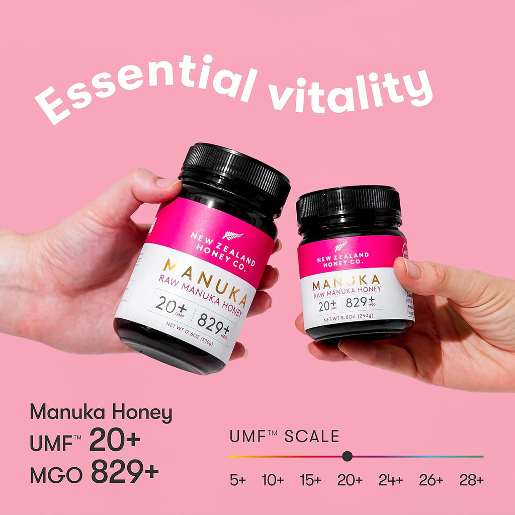 Raw Manuka Honey UMF 20+ MGO 829+ 17.6oz & UMF 15+ MGO 514+ 17.6oz I13120