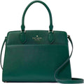 Medium Saffiano Leather Satchel Bag, Deep Jade Y16431