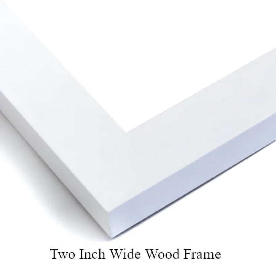 14x11 White Modern Wood Framed Museum Art Print U791