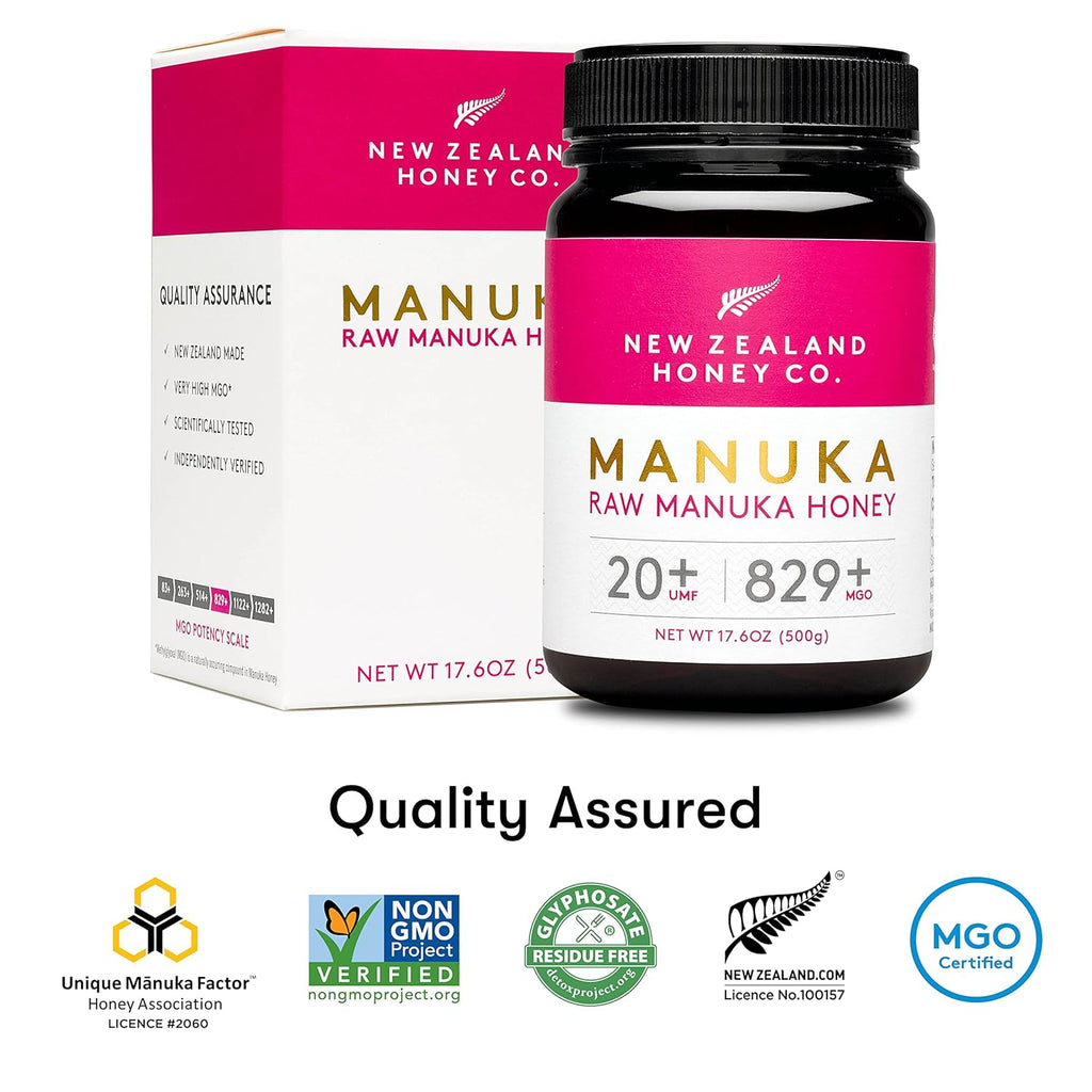 Raw Manuka Honey UMF 20+ MGO 829+ 17.6oz & UMF 15+ MGO 514+ 17.6oz I13120