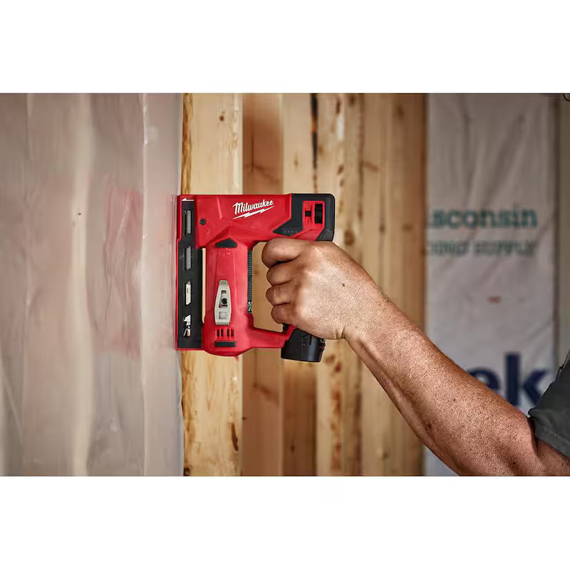 12V Cordless Rotary Tool with 3/8 in. Crown Stapler and 6.0 Ah Battery Pack V302