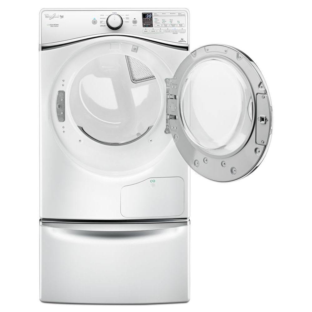 White Laundry Pedestal with Storage Drawer K2926