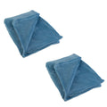 Solid Plush Fleece Throw Copen Blue 50 x 60 in. Pack of 2 B61864