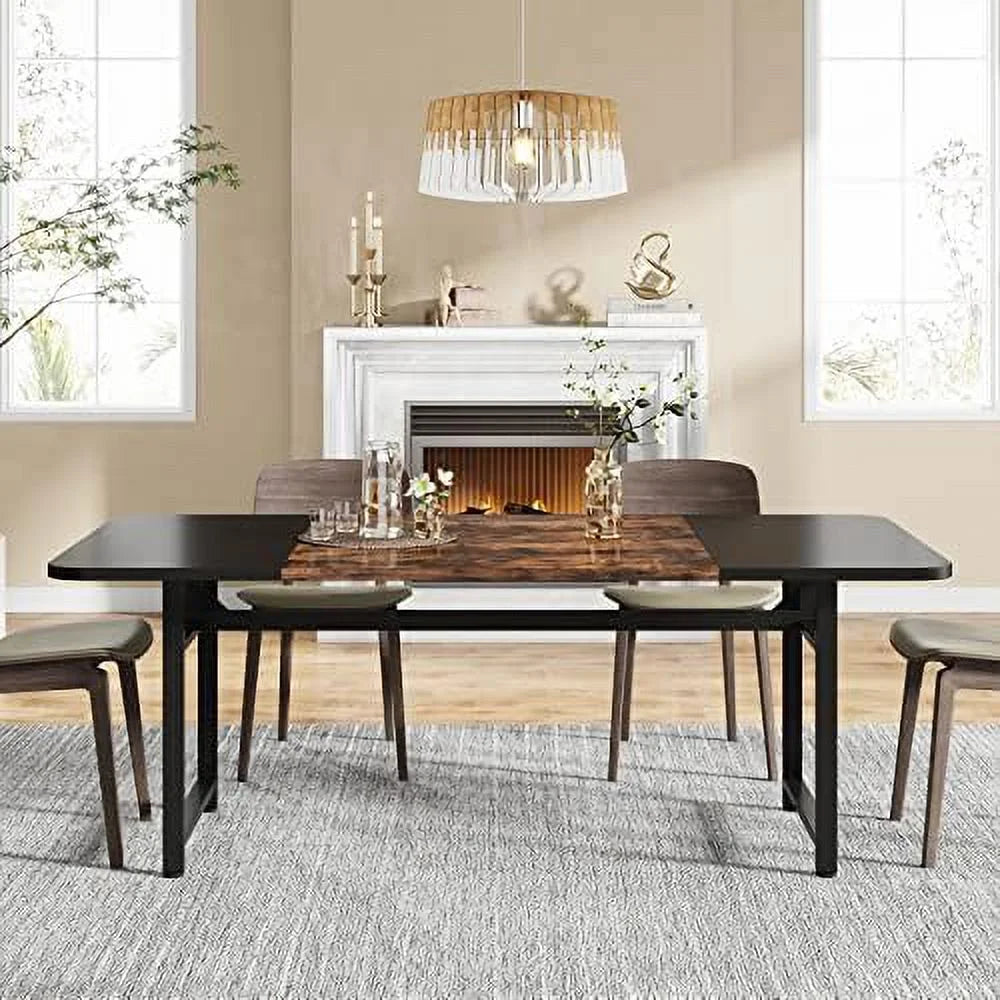 70.87" Long Dining Table with Heavy Duty Metal Frame I848