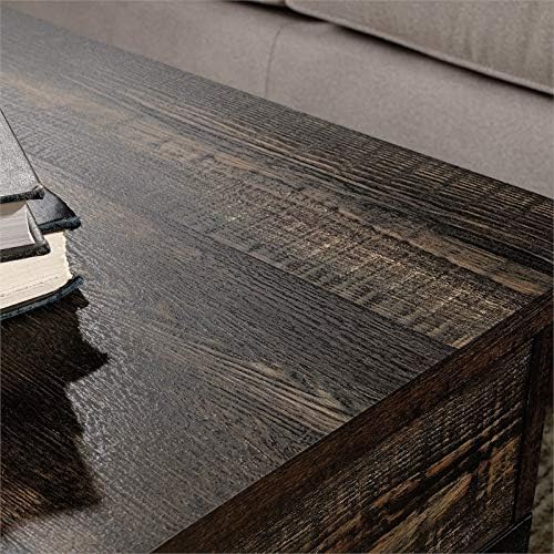 Wood and Metal Lift-Top Coffee Table in Carbon Oak/Black Q5698