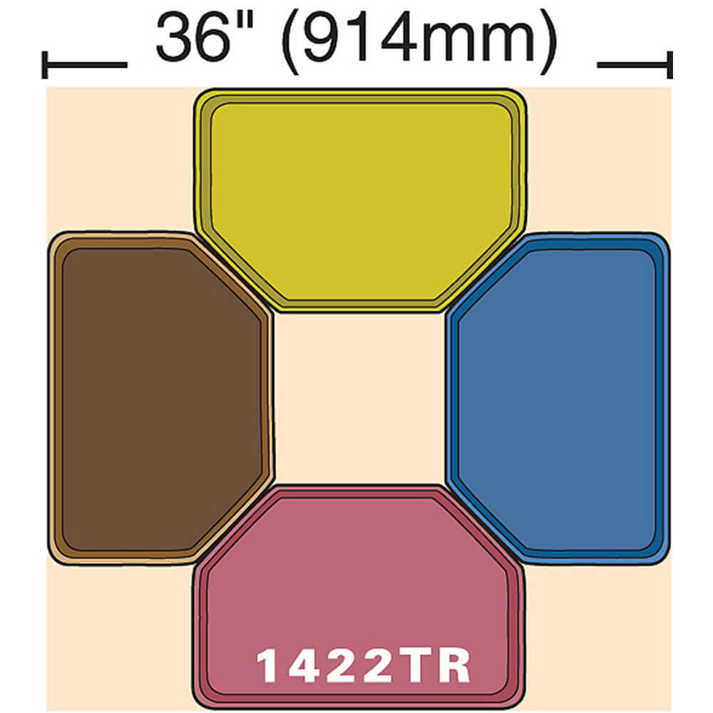 14x22 x 22x22 Trapezoid Camtray, Case of 12, Dark Peach P920275