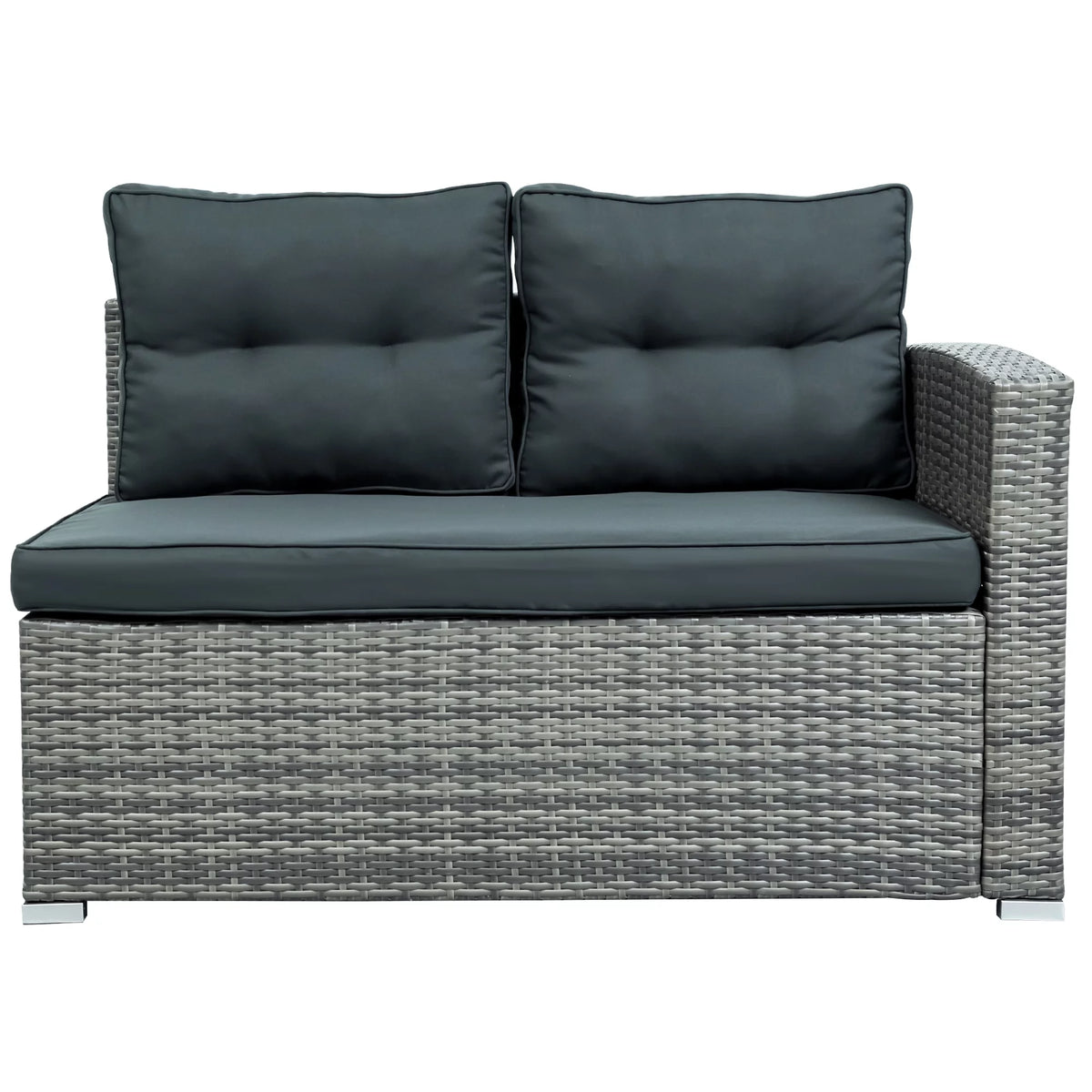 4Pcs All-Weather Rattan Wicker Patio Furniture Set with Storage Box & Table O595003