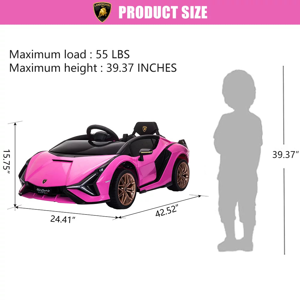 Pink 12V Electric Ride on Car with Remote Control G973994