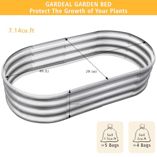 Galvanized Steel Raised Garden Bed Kit 2X2X1FT U344315