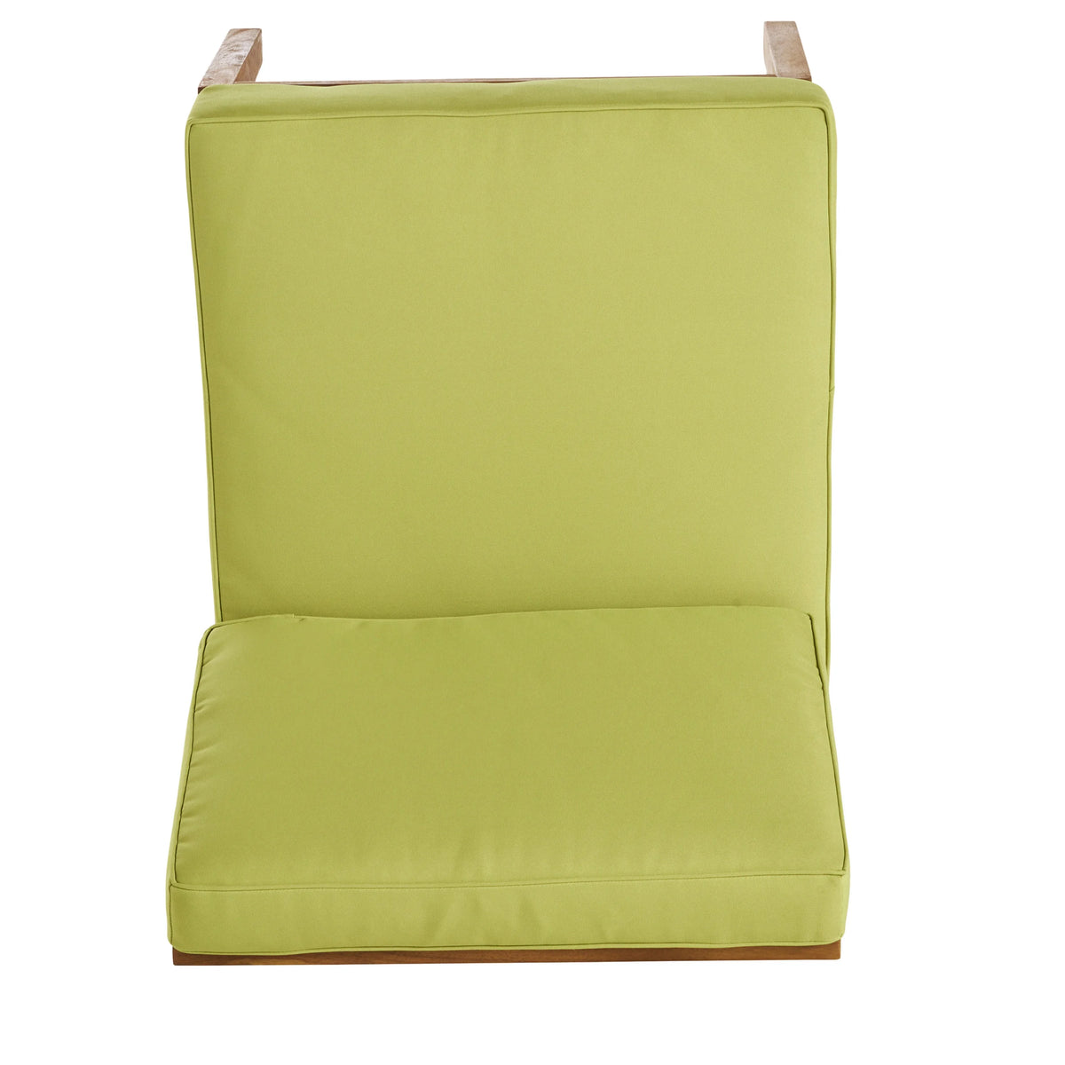 Teak and Green Acacia Wood 6 Seater Sectional Sofa and Club Chair Chat Set with Cushions V53352